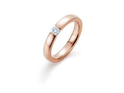 Bague de fiançailles Infinity dans 18K or rose avec diamant 0,15ct G/SI