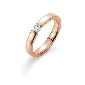 Bague de fiançailles Infinity dans 18K or rose avec diamant 0,15ct G/SI