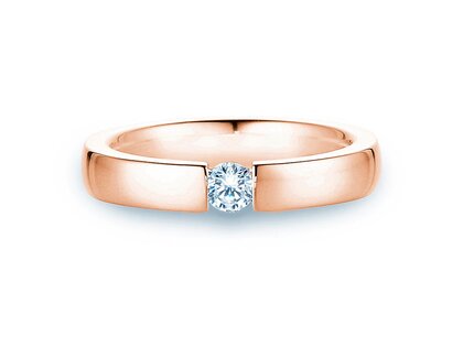 Bague de fiançailles Infinity dans 14K or rose avec diamant 0,20ct H/SI
