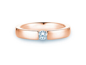 Bague de fiançailles Infinity dans 14K or rose avec diamant 0,20ct H/SI