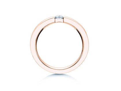 Bague de fiançailles Infinity dans 14K or rose avec diamant 0,20ct H/SI