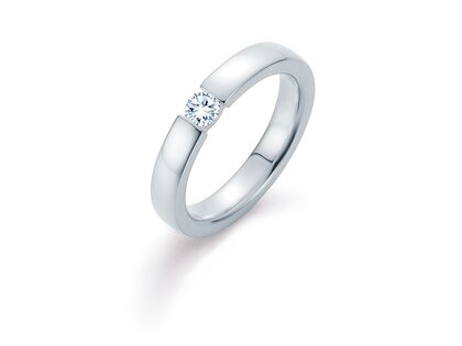 Bague de fiançailles Infinity dans 14K or blanc avec diamant 0,20ct G/SI