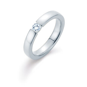 Bague de fiançailles Infinity dans 14K or blanc avec diamant 0,20ct G/SI