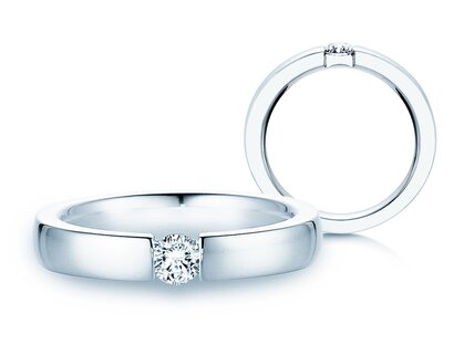 Bague de fiançailles Infinity dans platine 950/- avec diamant 0,25ct G/SI