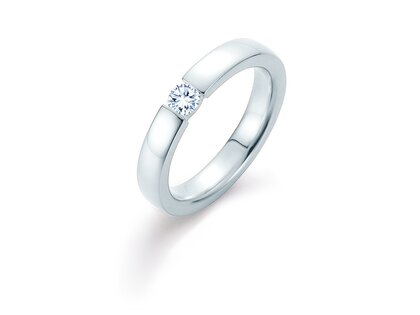 Bague de fiançailles Infinity dans 18K or blanc avec diamant 0,30ct H/SI