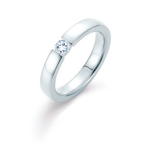 Bague de fiançailles Infinity dans 18K or blanc avec diamant 0,30ct H/SI