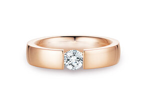 Bague de fiançailles Infinity dans 18K or rose avec diamant 0,50ct G/SI