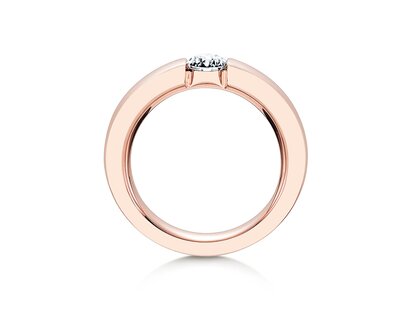 Bague de fiançailles Infinity dans 18K or rose avec diamant 0,50ct G/SI