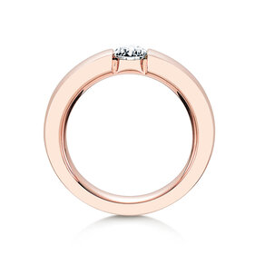 Bague de fiançailles Infinity dans 18K or rose avec diamant 0,50ct G/SI