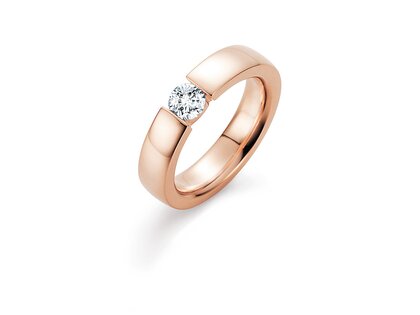 Bague de fiançailles Infinity dans 18K or rose avec diamant 0,50ct G/SI