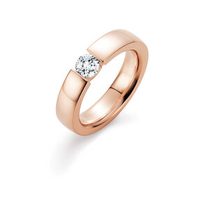Bague de fiançailles Infinity dans 18K or rose avec diamant 0,50ct G/SI