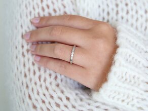 Bague de fiançailles Infinity dans 14K or blanc avec diamant 0,03ct H/SI