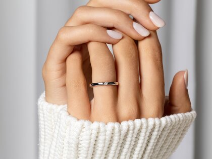 Bague de fiançailles Italic dans 14K or jaune avec diamant 0,03ct H/SI