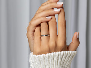 Bague de fiançailles Italic dans 14K or jaune avec diamant 0,05ct H/SI