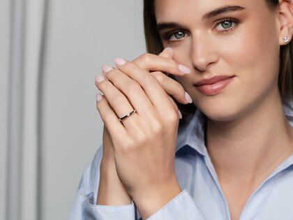 Bague de fiançailles Italic dans 14K or jaune avec diamant 0,05ct H/SI