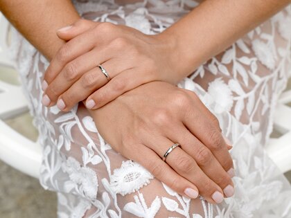 Bague de fiançailles Italic dans 14K or blanc avec diamant 0,05ct H/SI