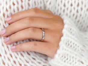 Bague de fiançailles Italic dans 14K or blanc avec diamant 0,05ct H/SI