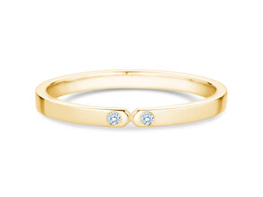 Bague de fiançailles Serenity Diamond en 9K or jaune avec diamants 0,02ct G/SI