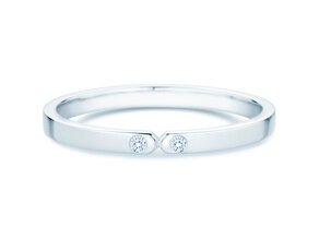 Bague de fiançailles Serenity Diamond en 9K or blanc avec diamants 0,02ct G/SI