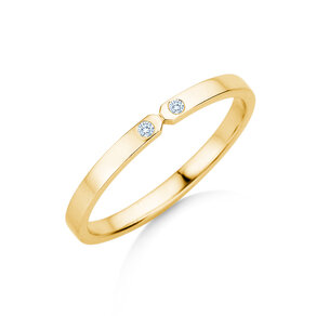Bague de fiançailles Serenity Diamond en 9K or jaune avec diamants 0,02ct G/SI