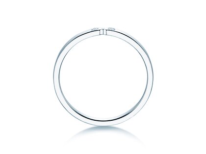 Bague de fiançailles Serenity Diamond en 9K or blanc avec diamants 0,02ct G/SI
