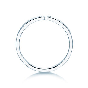 Bague de fiançailles Serenity Diamond en 9K or blanc avec diamants 0,02ct G/SI
