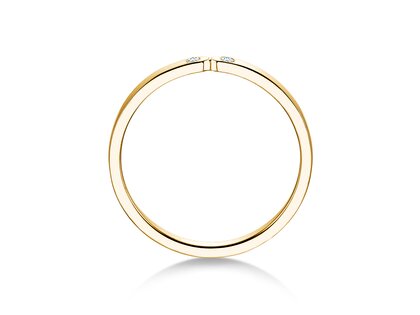 Bague de fiançailles Serenity Diamond en 9K or jaune avec diamants 0,02ct G/SI