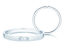 Bague de fiançailles Serenity Diamond en platine 950/- avec diamants 0,02ct G/SI