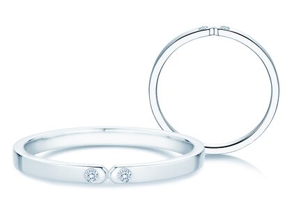 Bague de fiançailles Serenity Diamond en platine 950/- avec diamants 0,02ct G/SI