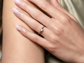 Bague de fiançailles Touch en 18K or blanc avec diamant 0,23ct D/IF