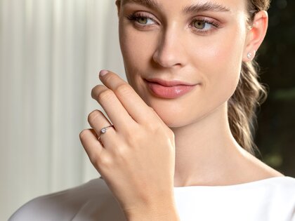 Bague de fiançailles Touch en 18K or blanc avec diamant 0,23ct D/IF