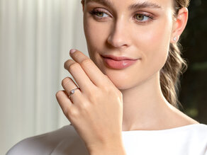 Bague de fiançailles Touch en 18K or blanc avec diamant 0,23ct D/IF