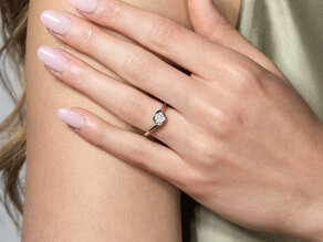Bague de fiançailles Touch en 14K or jaune avec diamant 0,50ct G/SI