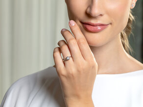 Bague de fiançailles Touch en 14K or jaune avec diamant 0,50ct G/SI