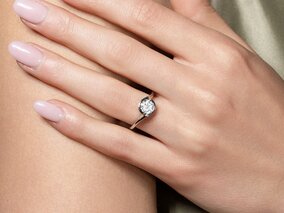 Bague de fiançailles Touch en 9K or rose avec diamant 0,75ct G/SI