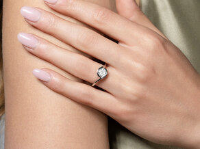 Bague de fiançailles Touch en 9K or blanc avec diamant 1,00ct H/SI