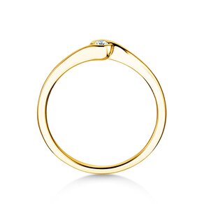 Bague de fiançailles Touch en 14K or jaune avec diamant 0,04ct G/SI