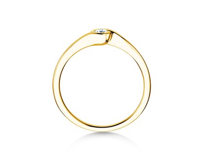 Bague de fiançailles Touch en 14K or jaune avec diamant 0,08ct G/SI