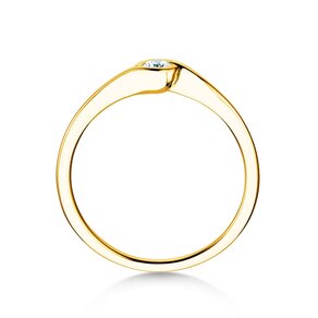 Bague de fiançailles Touch en 14K or jaune avec diamant 0,08ct G/SI
