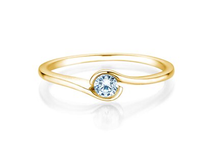 Bague de fiançailles Touch en 14K or jaune avec diamant 0,13ct G/SI