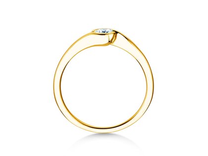 Bague de fiançailles Touch en 14K or jaune avec diamant 0,13ct G/SI