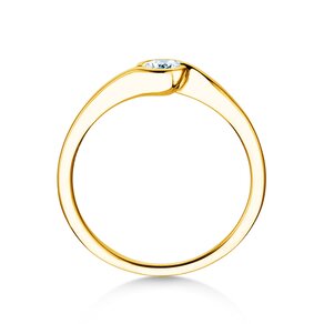 Bague de fiançailles Touch en 14K or jaune avec diamant 0,13ct G/SI