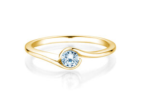 Bague de fiançailles Touch en or jaune