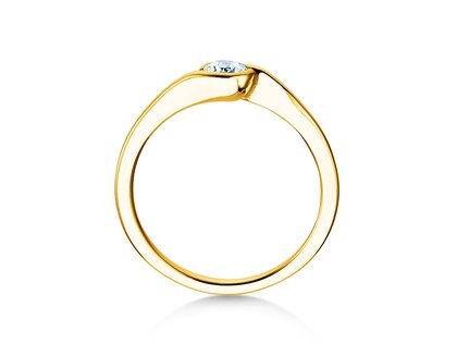 Bague de fiançailles Touch en or jaune