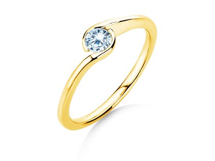 Bague de fiançailles Touch en or jaune