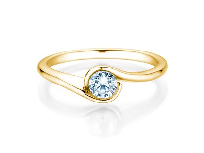 Bague de fiançailles Touch en 14K or jaune avec diamant 0,50ct G/SI