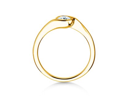 Bague de fiançailles Touch en 14K or jaune avec diamant 0,50ct G/SI