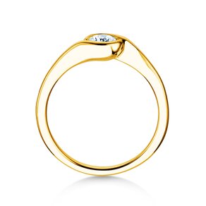 Bague de fiançailles Touch en 14K or jaune avec diamant 0,50ct G/SI