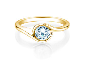 Bague de fiançailles Touch en 9K or jaune avec diamant 0,75ct H/SI