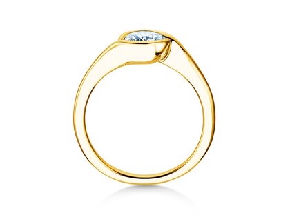 Bague de fiançailles Touch en 9K or jaune avec diamant 0,75ct H/SI
